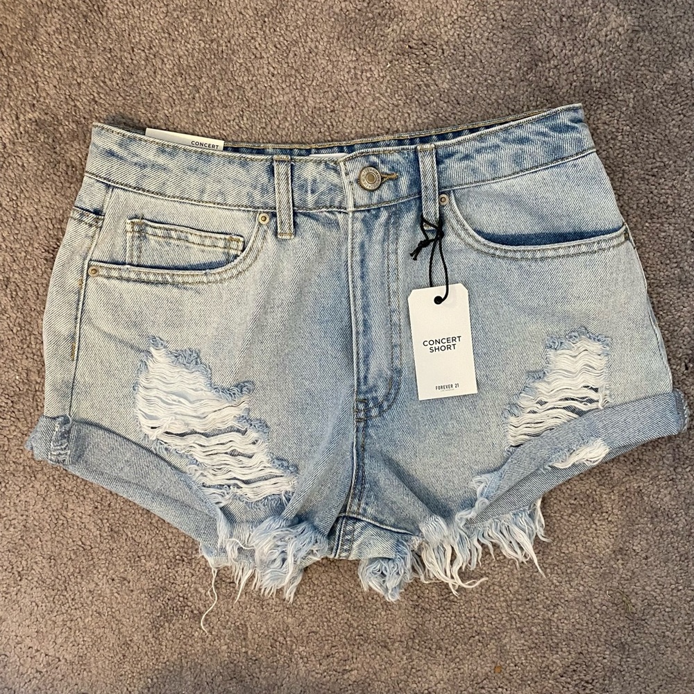 NWT Forever 21 Concert Denim Shorts
